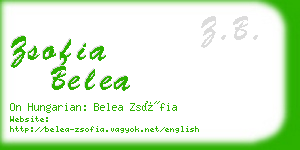 zsofia belea business card